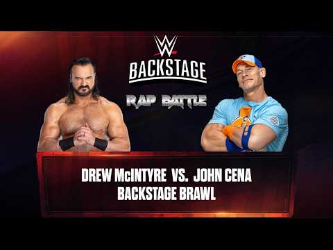 Backstage Brawl with "Rap Battle"🎵 | Drew McIntyre vs. John Cena