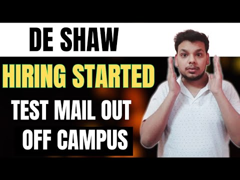 DE Shaw Biggest Hiring Started | OFF Campus Drive Update | 2025, 2024 Batch Hiring | Freshers