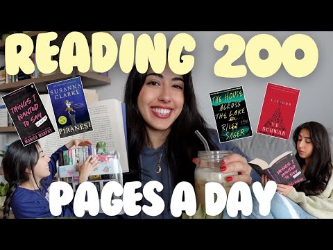 I tried reading 200 pages a day for a week😳📚spoiler free reading vlog 💘