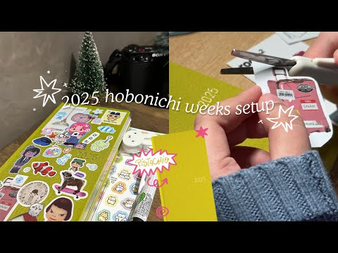 2025 hobonichi weeks setup ✶ decorating the cover, affordable sticker haul