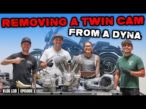 Removing A Twin Cam Engine From A Dyna! - Vlog 138