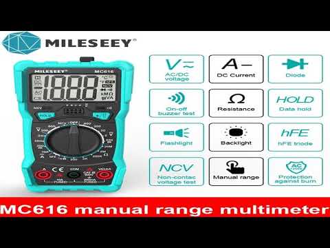 Mileseey NCV Digital Multimeter Auto Ranging AC/DC voltage meter Flash light Bac