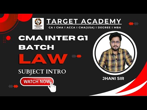 CA CMA INTER LAW INTRO #education #cma #ca #motivation #exam #cmainter #career #caintermediate