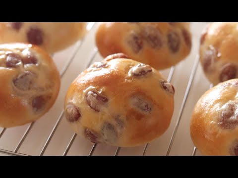 お豆がごろごろ♪ふわふわ金時豆パンの作り方/Soft and Fluffy Red Kidney Beans Bread recipe