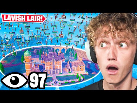 100 Players Land At LAVISH LAIR In Fortnite Chapter 5!