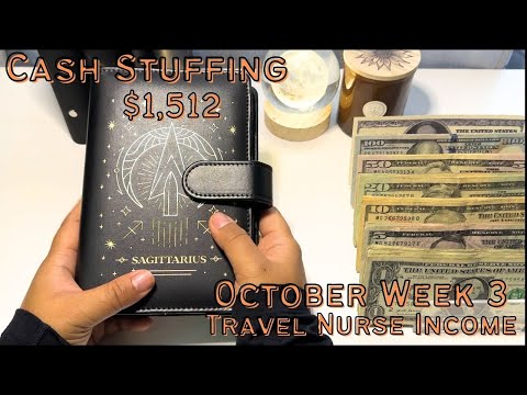 CASH STUFFING $1,512 - OCTOBER WEEK 3 - TRAVEL NURSE INCOME