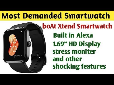 boAt Xtend Smartwatch with built in alexa and 1.6"hd display. #boAt_Smartwatch #best_smartwatch