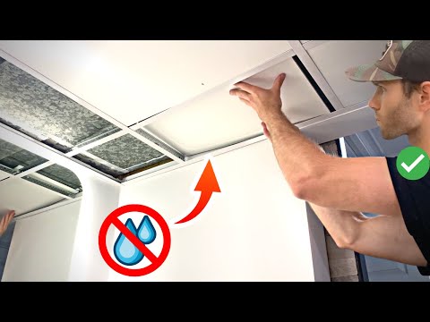 How to Install a Drop Ceiling in a Bathroom (DIY Drop Ceiling Installation with PVC Tiles!)