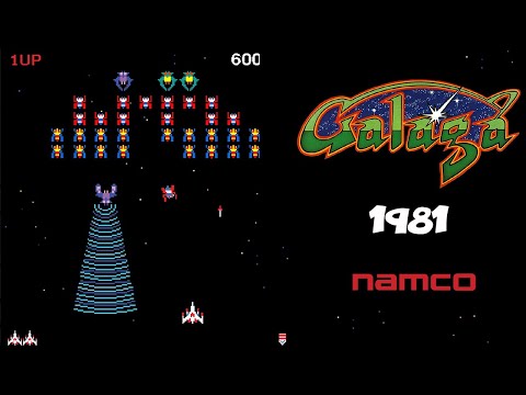 Galaga 1981 Namco Retro Gameplay Arcade Video Game