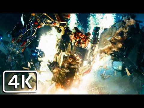 Transformers 2 - Autobots vs Giant Decepticon Epic Fight Scene [4K]