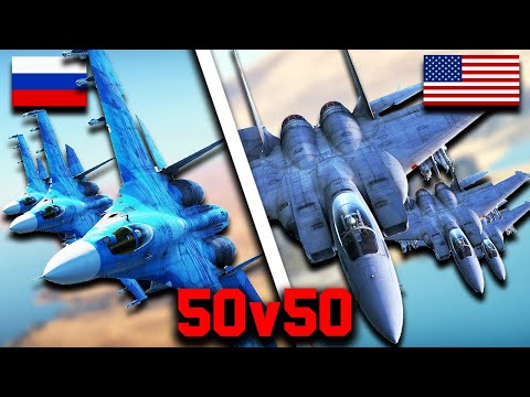 50 Eagles VS 50 Flankers | Absolute Chaos!!!