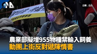 農業部擬增955物種禁輸入飼養 動團上街反對遞陳情書 | 中央社影音新聞