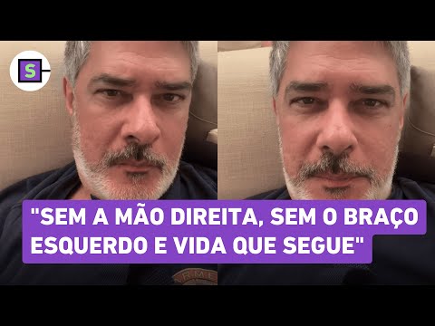 William Bonner explica acidente após mostrar braço imobilizado