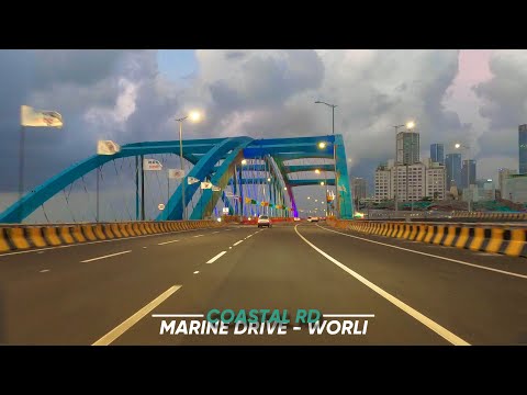 South Mumbai Scenic Sunset Drive | Marine Drive to Worli - 4K | India🇮🇳 2024