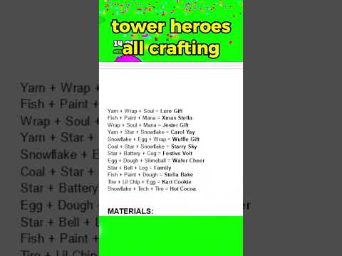 How To CRAFT ALL RECIPES & MATERIALS in TOWER HEROES! ROBLOX