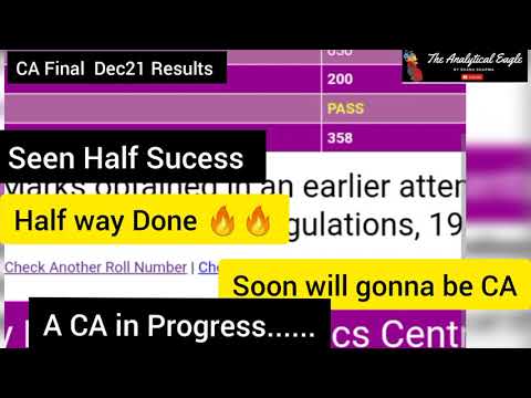 My CA Final Dec21 Results ||Half Sucess After Failed in CA Exams |Will Fightback CaMotivationalvideo