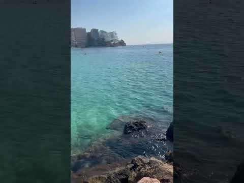 🏝️ Incredible water beach in Magaluf, Mallorca 🏝️#clearwaterbeach #magaluf #mallorca