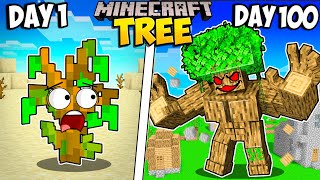 I Survived 100 Days as a TREE in Minecraft