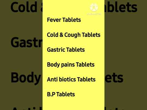 tablet names for #fever #cold #gastricproblem #antibiotics #bodypains #bp