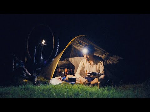 登山して自転車こいでソロキャンプ！クタクタの一杯がたまらない