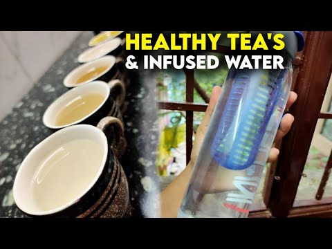 Five different morning tea recipe | Easy weight loss drink | Infused water recipe & fat cutter drink