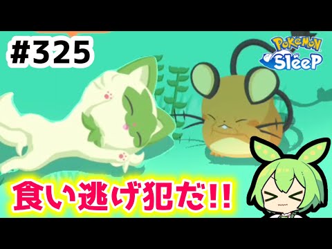 【睡眠リサーチ】＃325『食い逃げ犯を確保せよ』【ポケモンスリープ/pokemon sleep】【無課金ゆっくり実況ずんだもん】