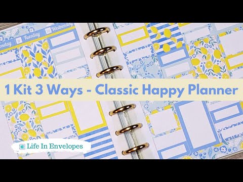 Classic Happy Planner / 1 Kit 3 Layouts / July Sticker Packs