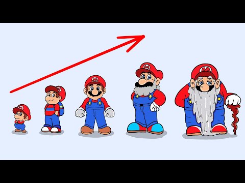 Growing Up Evolution Super Mario Baby to Grandpa | 👍 @EasyLittleDrawings Drawing Doodles