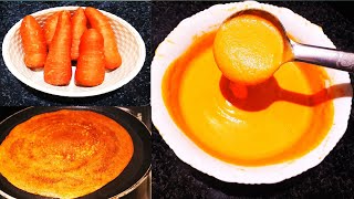 Carrot dosa recipe | How to make carrot dosa telugu | Carrots Dosa | Instant Dosa | Dosa |