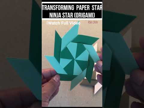 How to Make Transforming Ninja Star | Ninja Star| Origami Star | Paper Ninja Star| Shuriken #shorts