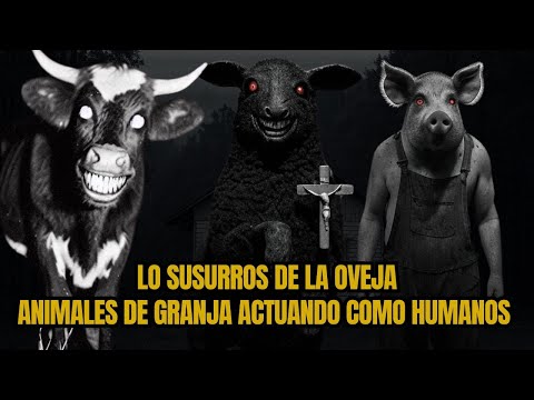 Animales de granja actuando como humanos. La cabra y la cabaña.