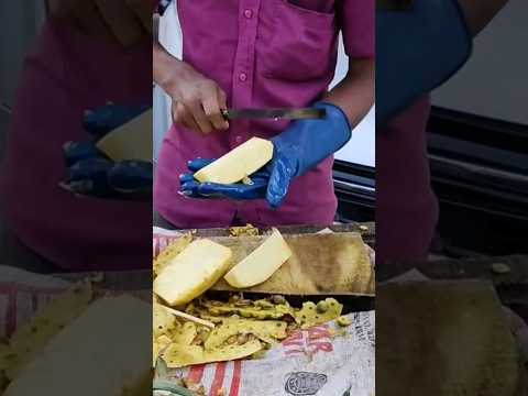 Supper first pineapple cutting with spicy mustard🔥 #food #cuttingskills #foodeating #asmr #tiktok