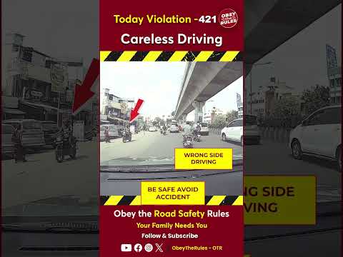 Today Violation 421 - Careless Driving #otr #chennaitrafficpolice #obeytherules