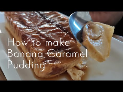 How to make Japanese banana caramel pudding | バナナキャラメルプリンの作り方