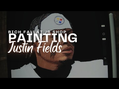 Painting Justin Fields Pittsburgh Steelers #speedpaint #nfl #trade