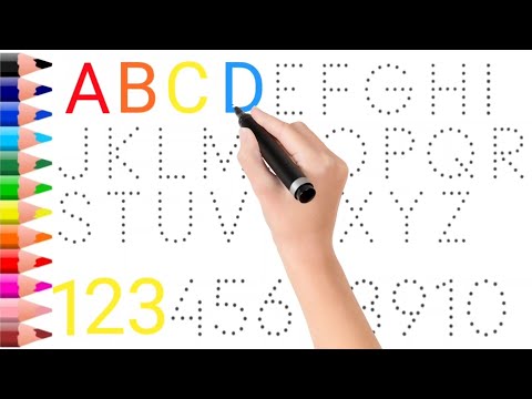 ABCDEFGHIJKLMNOPQRSTUVWXYZ & 1234567890 for Children | Let's Learn to Draw ABC | ABCD Alphabet Write