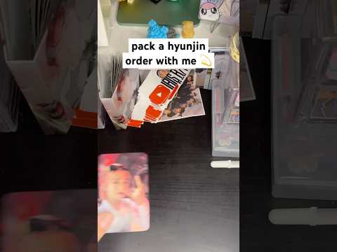 pack a hyunjin order with me 💫 #packwithme #pwm #kpop #straykidshyunjin #skz #packingorders