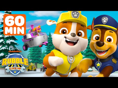 Rubble & PAW Patrol Arctic Rescues! w/ Chase, Everest & Zuma | 60 Minutes | Rubble & Crew