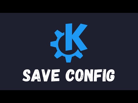 How to save and transfer KDE Plasma configuration