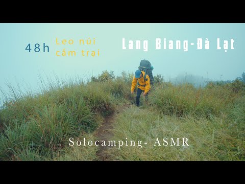 Climbing and camping alone on the top of LangBiang mountain | ASMR | SoloCamping