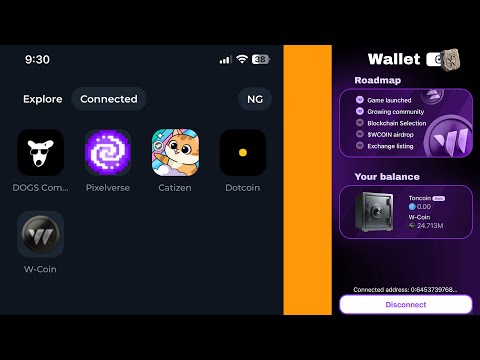 How to connect W-COIN to Tonkeeper Wallet || W-COIN airdrop launch date