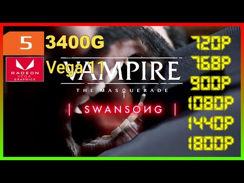 Vampire The Masquerade Swansong | Ryzen 5 3400G Vega 11 2x8 (2666MHz) 16GB RAM