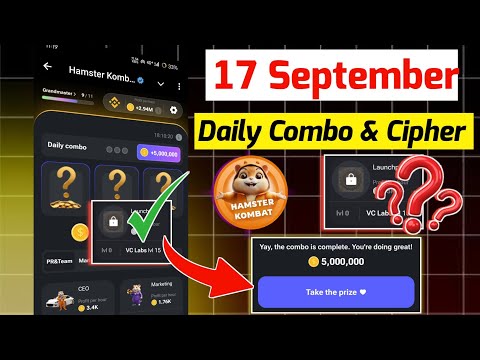 17 September Daily Combo | Hamster Kombat Daily Combo Today | 17 September Daily Combo