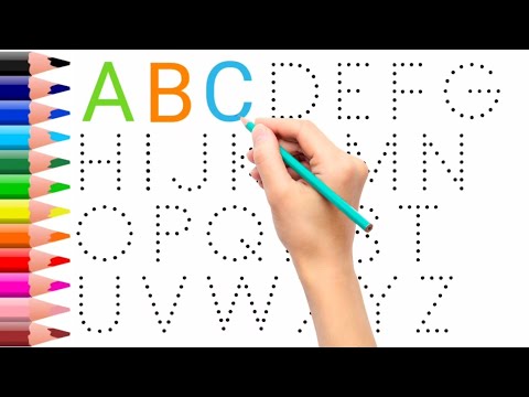 Collection For Writing Along Dotted Lines For Toddler | ABCD | ABC Song | English Alphabet | A To Z