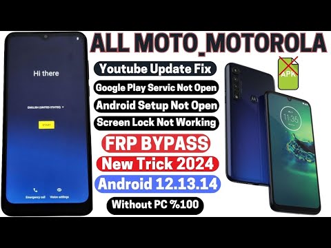 All Motorola/Moto FRP Bypass 2024 (Android 12/13/14) - Fix YouTube Update - Fixed Can't Disable Apps