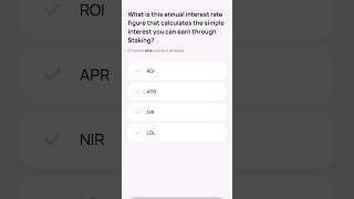 What is the annual interest rate figure that calculate the simple interest you can earn from staking