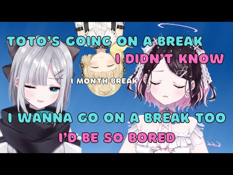 The Kaga Sisters didn't know that Toto is going on  a break + Nazuna is not happy ( VSPO | Eng Sub )