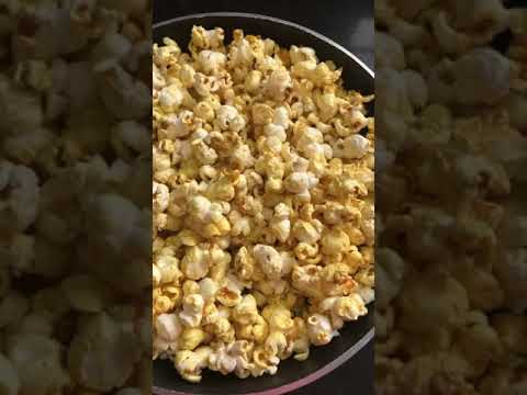 Popcorn in pan recipe|Crispy Popcorn homemade popcorn #shorts