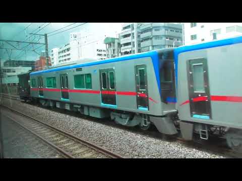 【甲種輸送】EF65 2086+ヨ+京成3200形+ヨ　車内からの並走動画　2024.7.15