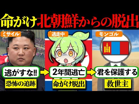 【実話】北朝鮮から2年かけてモンゴルへと逃げた奇跡の脱出劇 ～なぜ脱北は難しいのか？～【ずんだもん×ゆっくり解説】